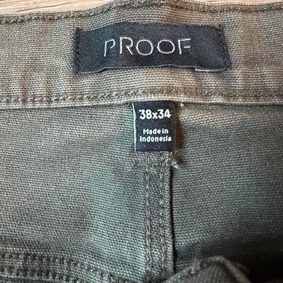 Proof Rover Jeans size 38 x 31 brown wash tapered fit rugged pants - Picture 6 of 7